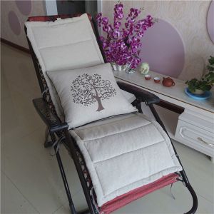 นั่งพิมพ์ลายปักผ้าฝ้ายลินินพับได้สำหรับห้องทำงาน หมอนรองนั่งแบบยาวสำหรับนอนหลับกลางวัน หมอนรองนั่งแบบทับกัน