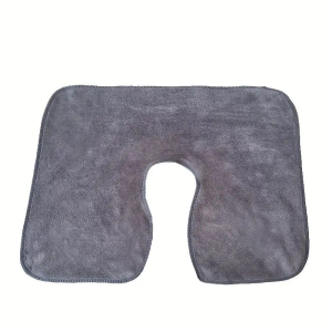 Solid Color U-Shaped Microfiber Towel Set - Soft & Absorbent for Beauty & Massage Use