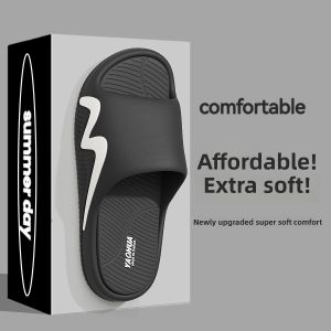Hodo Anti-Odor Sports Slippers Mens Summer Outdoor Wear Thick Bottom Anti-Slip EVA Beach Sports Sandals Mens Slip-On Shoes