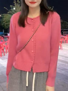 QINGNAER | Floral Lace Collar Knit Top Female Large Size