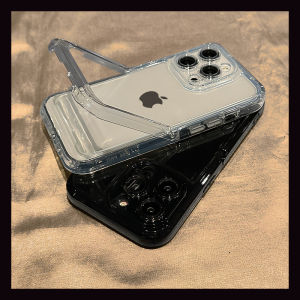 Yezhong iPhone Case Full Cover Airbag Transparent Shockproof Stand Womens Style Protective Shell for Apple 15 16 17