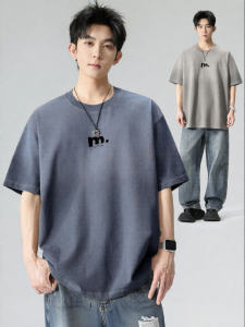 Wood soon | Stereoscopic Lettering Loose Short Sleeve T-shirt