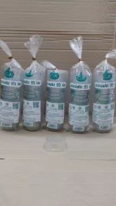 (ชุดละ 5 แพค) ฝาฮาฟ ปาก 95 mm. เจาะรูเล็ก 16 mm. มีลิ้น ยี่ห้อCK แพคละ 50 ชิ้น