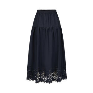 JZ ANNAKRO | Lace Hem Elastic Waist Umbrella Skirt