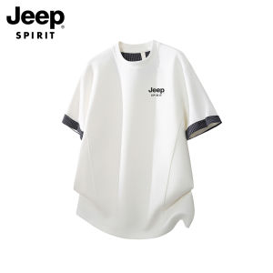 JEEP SPIRIT | Áo Thun Nam Họa Tiết Caro Viền Cuffs Mùa Hè Dễ Phối