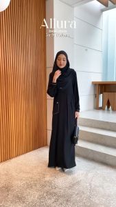 Allura Basic Dress By Naisha Official | Gamis Remaja Polos Elegan | Gamis Busui Friendly Bahan Allura Pabric Premium