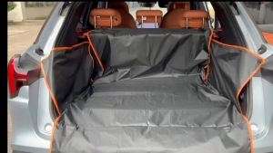 SUV Cargo Liner - Waterproof Trunk Cover with Orange Trim for Universal Fit - Protects Car Interior and Cargo Area