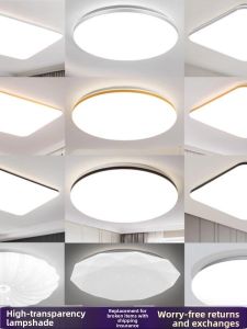 Ceiling Light Shade Shell round Single Bedroom Kitchen Balcony Square And Base LED without Lamps Home Decor Lighting Sources