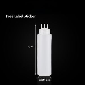 Plastic Kitchen Oil Bottle Squeezer Sauce Dispenser Honey Salad Dressing Small Bottle Storage Jar for Commercial Use
