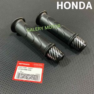 HANDGRIP / HANDFAT STANDAR - HONDA + JALU STANG CARBON - UNTUK MATIC BEBEK MOGE  VARIO  BEAT  SCOOPY  GENIO  PCX  BLADE  SUPRA  GRAND  PRIMA  KHARISMA  TIGER  MEGAPRO  GLPRO  CB  DLL BISA UNTUK SEMUA MOTOR