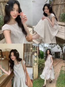 Mixd | Đầm Hè Sọc Tay Bồng Pháp
