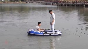 SPOR Inflatable boat rubber boat thickened fishing boat canoe rubber boat 3-4 adults thickened sports camping kayak with pump and paddle set 充气船