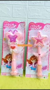 0833A-4 [Nyala Lampu dan Musik] Mainan Anak Peri Cantik Magic Fairy Wand Tongkat Peri Model Random