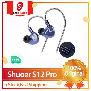 Letshuoer Shuoer S12 Pro Original Wired HIFI Best In Ear IEMs Earphone Monitor for Iphone 12 Quality Bass Magnetic Planar Driver