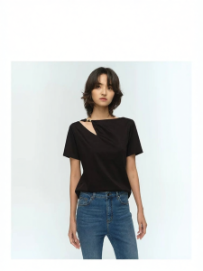 Fitted Hollow Out T-shirt