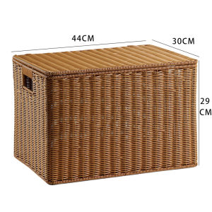 Extra Large Capacity Wicker Weave Storage Box Living Room Plush Toy Clothes Blanket Organizer Basket Nordic Style Plastic Box
