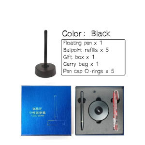 Multi-functional Blue/Black Aluminum Alloy Magnetic Levitation Signature Pen Office Swing Freely Not Fall Ballpoint Pen Gift Box