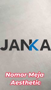 JANKA Nomor Meja Cafe Mini Akrilik Tembus Pandang Display Nomor Meja Berdiri Tebal 2mm Bahan Akrilik Hitam Putih Model Kekinian