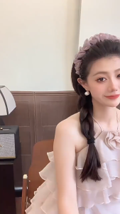 New Style Pleated Mesh Wave Hairband for Women with High Forehead Toothed Anti-slip Washable Headban