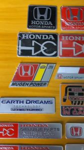 Emblem Mobil Honda JDM Mugen Bahan Aumunium Sheet Best Quality