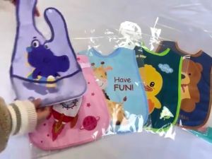 Baby Shine Celemek Makan Bayi Motif Hewan Waterproof Slabber Bayi Bibs