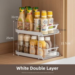 LANJIAOLUO | Under Sink Storage Organizer Bathroom & Kitchen 2 Layers