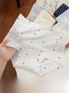 MiiOW | Quần lót cotton nguyên chất cho nữ mùa hè 2025 Quần lót cotton cạp cao kháng khuẩn thoải mái thoáng khí