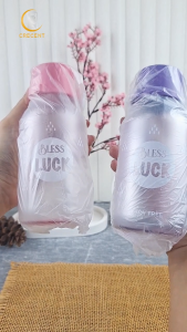 [ FREE BUBBLE WRAP ] My bottle Bless Luck BPA Free 350 ML Botol Minum Trendy Anti Tumpah Colorful Transparan Infuser Water Warna Pastel Lucu Clear 350ml Cocok Untuk Hadiah Souvenir Hiasan Anak Kecil Dewasa