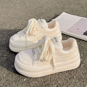 Womens Casual Shoes Spring 2024 New Thick Bottom Heightening Board Shoes Student Versatile Leisure Shoes Comfortable All-Match