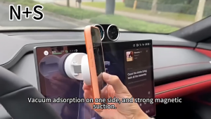 Suction Phone Holder 360° Rotation Foldable Design Magnetic Suction Multi-functional Compatible with iPhone Android