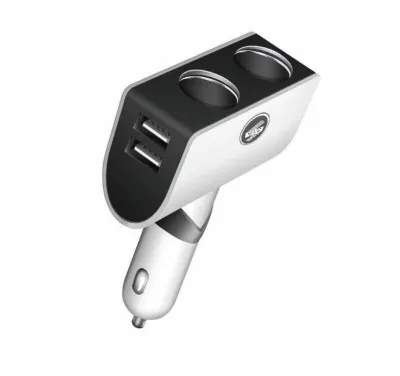 AL5003-AL5002ตัวเพิ่มช่องจุดบุหรี่ 2 ช่อง และช่องเสียบที่ชาร์จแบตในรถยนต์ USB 3.1A 2 Port