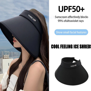 WRELS | Fashion Sun Hat Summer Wide Brim Lightweight Foldable Design UV Protection Hat Golf Beach Empty Top Sunshade Cycling Hat