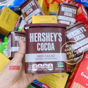 (1 Hũ) 226g bột cacao Hersheys nguyên chất không đường hàng chuẩn Mỹ Hersheys cocoa natural unsweetened