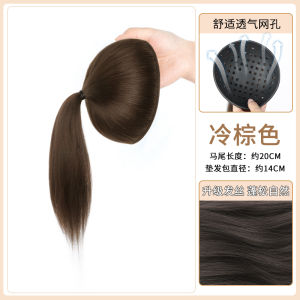 อุปกรณ์เสริมผมทรงหางม้า ขนแกะสีเทาอ่อน สไตล์วัยรุ่น ปิดผมแบบหัวกลม ที่รองผมแบบไม่มีด้าย สำหรับผู้หญิง