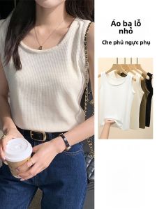 MiiOW | Áo ba lỗ không dây màu trắng MiiOW dáng rộng cho nữ Áo sơ mi công sở mùa hè mới Áo khoác ngoài bên trong che chắn mỡ phụ trợ