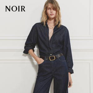 MO&Co. | Noir Series Cotton Denim Shirt Slim Fit