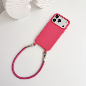 szhaiyu | Wrist Strap Lanyard Matte Silicone Soft Phone Case for IPhone Air 17 16 15 14 Pro Max 12Pro 13Pro Shockproof Protective Cover