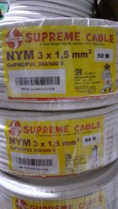 Supreme kabel NYM 3x15 kawat tembaga  50m original SNI