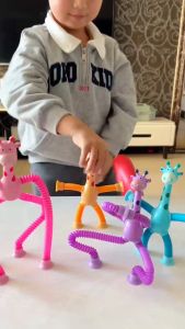 Animal Sucker Toys DIY Silicone Block Model Sucker Assembled Construction Educational Funny Toys Boys Girls Stress Release Toys