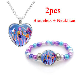 Bandai | 2026 Anime Necklace Bracelet Set Cute Cartoon Beaded Bracelet Fashion Idol Necklaces Party Supplies Kids Girls Gift