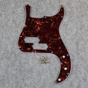 FLEOR | FLEOR Brown Tortoise PB Electric Bass Guitar Pickguard Scratch Plate 13 Holes with Screws for P-Bass 4-Strings