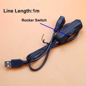 5V Switch Power Supply Wire USB Male to 2/3 Core Connection Extension Cable Dimmer Touch Button ON OFF For LED Strip Light Bulb