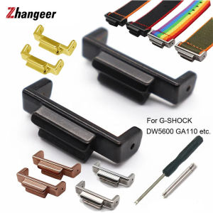 Zhangeer อะแดปเตอร์สายนาฬิกาสแตนเลสสตีลแท้316L สำหรับ Casio G-SHOCK GA110 DW5600สายนาฬิกา GSHOCK ขนาด22มม. ถึง16คอนเน็คเตอร์ทองเหลืองตัวแปลง DIY