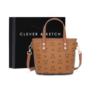 Fashionable Bucket Bag Womens Handheld Market Basket Crossbody Bag Versatile PU Leather Shoulder Bag for Casual Occasions