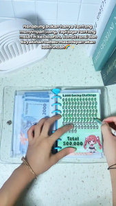 Mushion Binder Anime Keuangan Saving Challenge Paket Nabung 10 Ziplock Dompet Tabungan A6