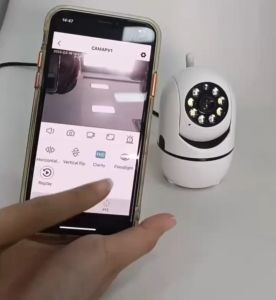 Q6 กล้องอัจฉริยะ 360° ดูแลการมองเห็นกลางคืน HD กล้องเฝ้าระวังอินเตอร์คอมอัจฉริยะไร้สาย