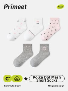 PRIMEET | Thin Summer Breathable Miui Style Ballet Bow Cotton Socks