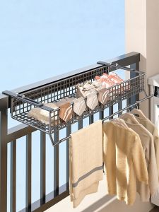 Adjustable Multi-functional Drying Rack With Hanging Basket Feature