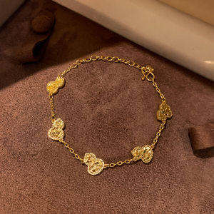 CAFFTI | Elegant Dazzling Ice Shard Golden Gourd Luxury Womens Bracelet
