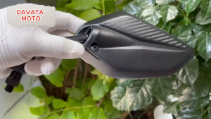 [Giá 1 Cặp] Gương Chiếu Hậu Xe Máy Yaz Lá Vân Carbon Chân Ngắn Sơn Tĩnh Điện Có Độ Hoàn Thiện Cao Gắn Xe Yamaha Honda